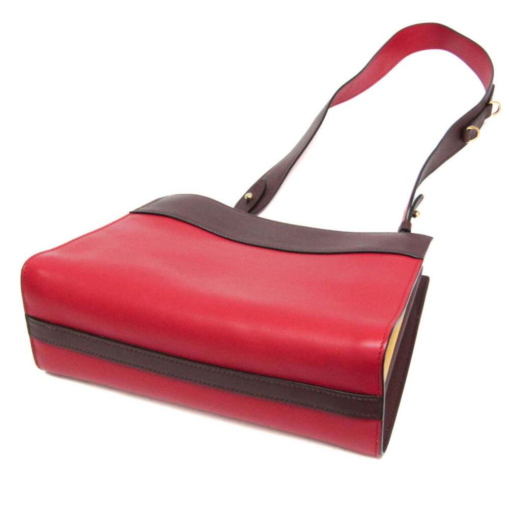 PRADA Red Leather Shoulder Bag - Picture 3 of 16